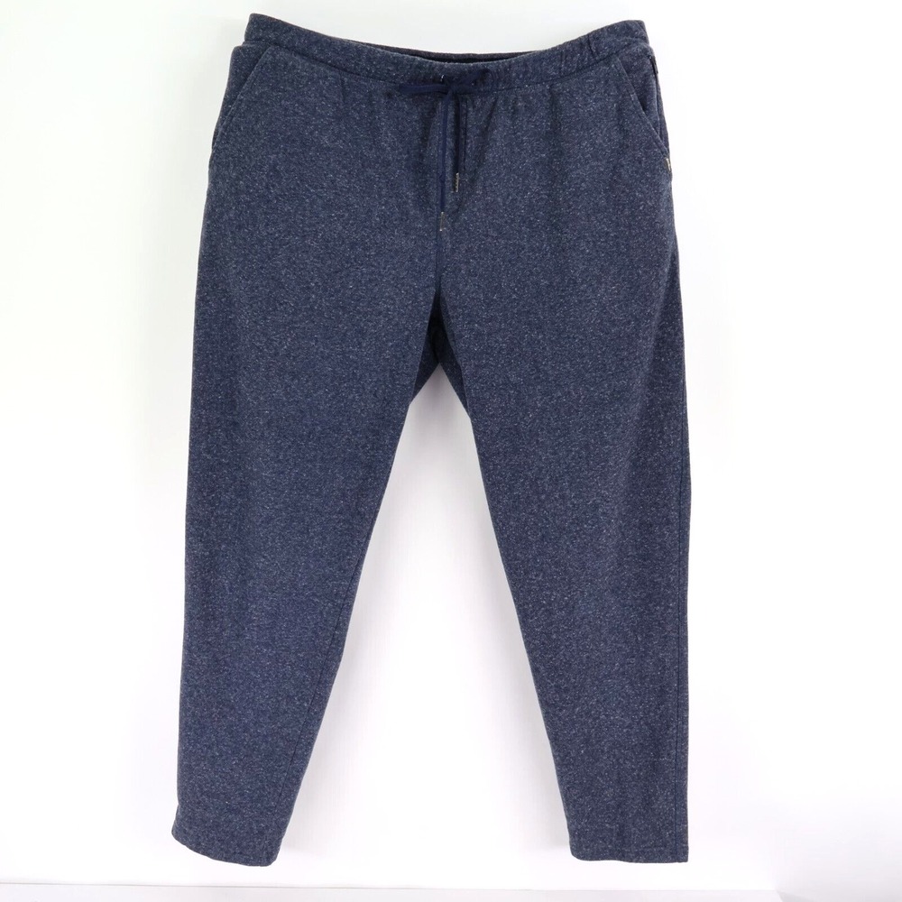Eddie Bauer Lounge Sweatpants Mens 2XL Blue Heathered Stretch Pockets Drawstring